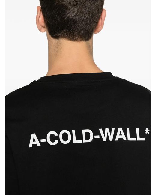 A_COLD_WALL* Black Logo-Print T-Shirt for men