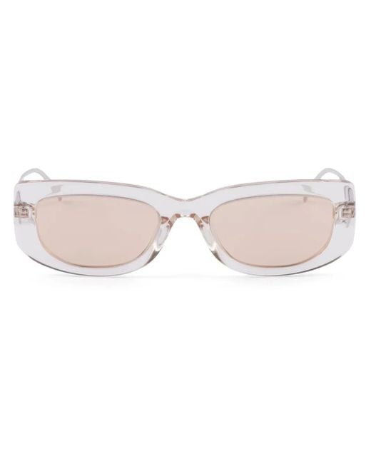 Prada Pink Symbole Rectangle-Frame Sunglasses