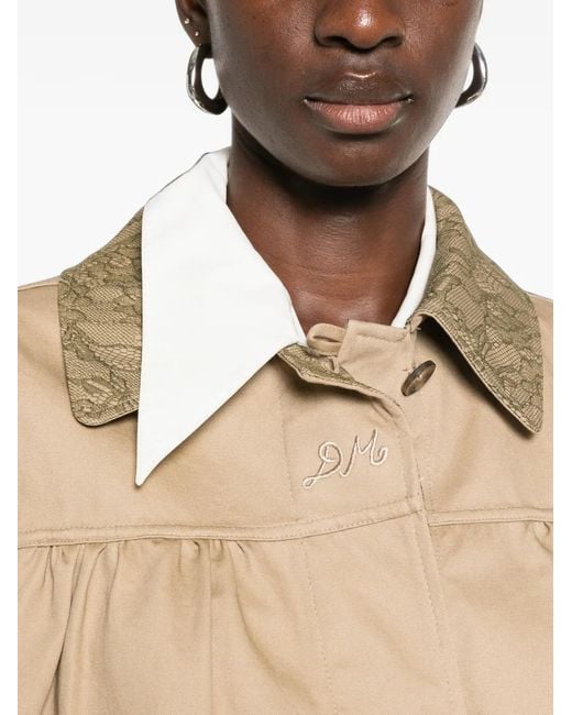Damson Madder Natural Mini Mercedes Reversible Lace-Collar Jacket