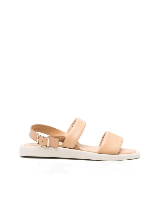 SERGIO MORETTI FIRENZE Natural Padded-Strap Buckle-Fastening Sandals