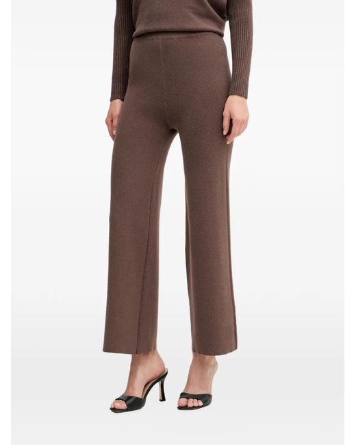 Haveone Brown Ensemble Pull-Pantalon En Maille Côtelée