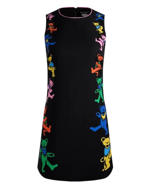 Robe Courte Clyde À Imprimé Ourson Alice + Olivia en coloris Black