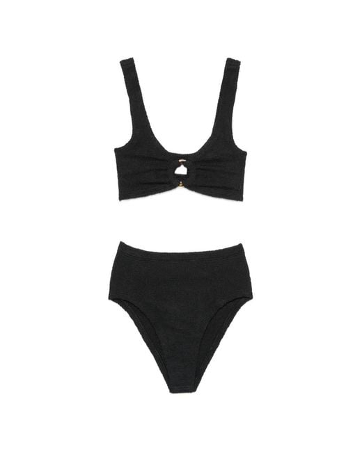 Hunza G Black Nadine Hoop Bikini