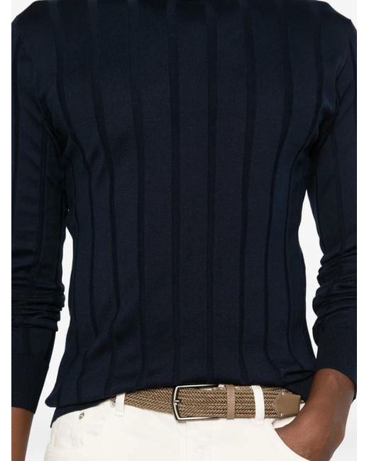 Eleventy Blue Crew-Neck Sweater for men