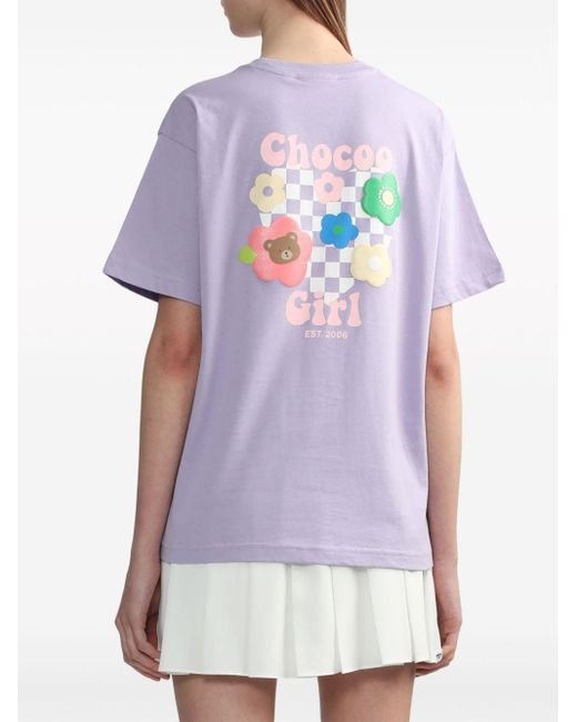 Chocoolate Purple Graphic-print T-shirt