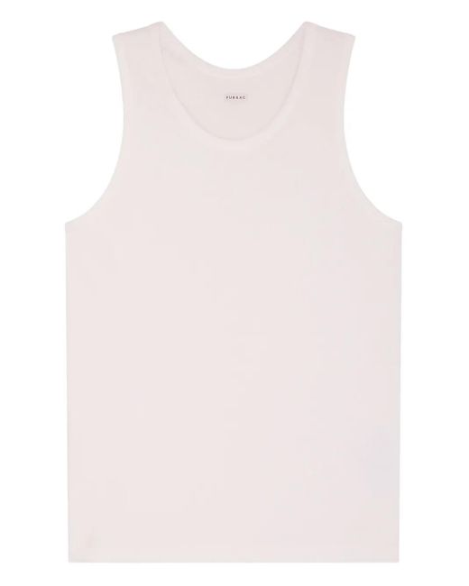 Fursac Pink Ribbed Cotton Vest for men