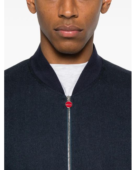 Giacca Con Zip di Kiton in Blue da Uomo