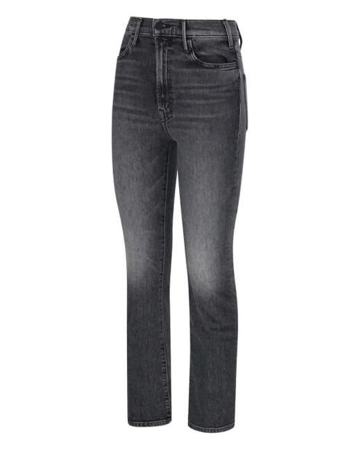 Mother Gray The Hustler Flood High-Waisted Jeans
