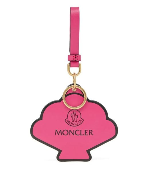 Moncler Pink Leather Keyring