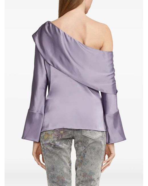 Ralph Lauren Purple Haut Asymétrique À Une Épaule