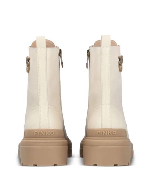 Pinko Natural Classic Boots With Sturdy Sole