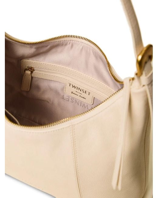 Twinset Natural Adjustable Leather Bag