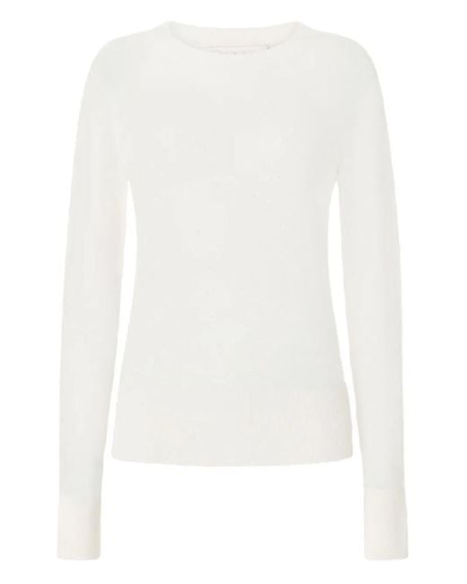 Top con cuello redondo Genny de color White