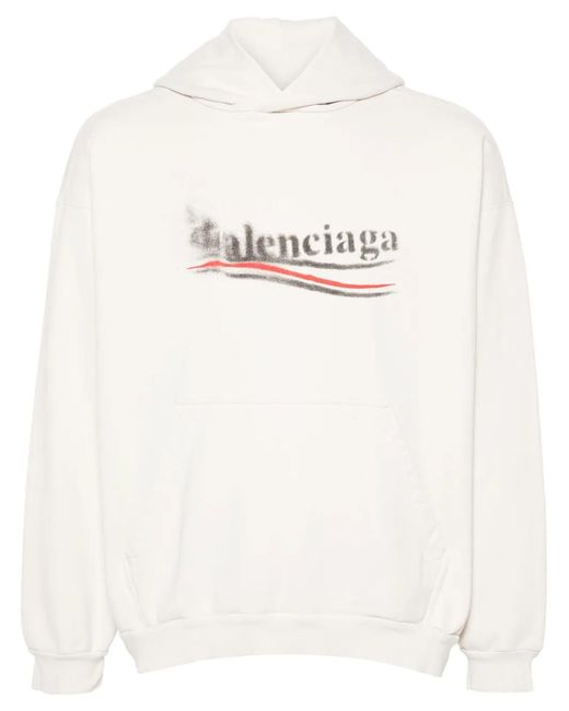 Balenciaga White Political Stencil Hoodie