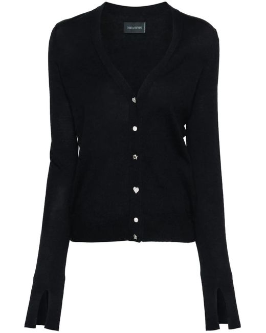 Zadig & Voltaire Black Jemma Knitted Cardigan