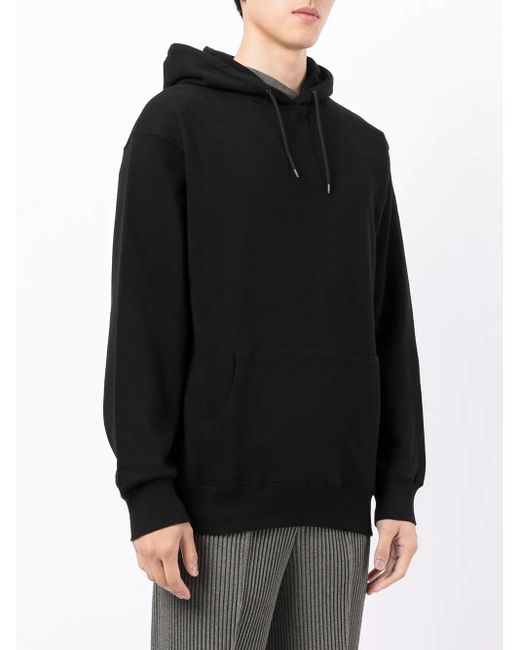 Yohji Yamamoto Black 'No Future' Logo-Print Hoodie for men