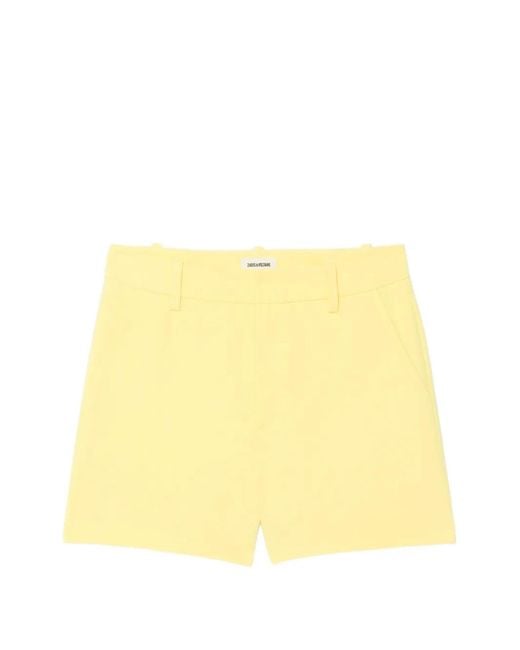Zadig & Voltaire Yellow Sidou Shorts