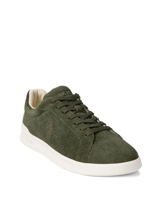 Polo Ralph Lauren Suède Low-Top Sneakers in het Green voor heren
