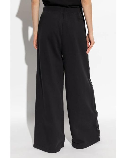 DSquared² Black Side-Zipped Cotton Palazzo Pants