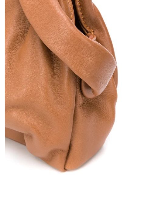 Elleme Brown Ruched Shoulder Bag