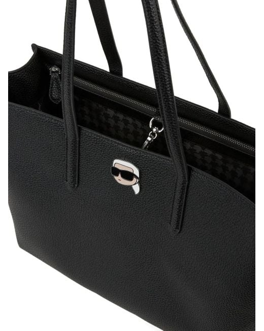 Karl Lagerfeld Ikon Karl ハンドバッグ L Black