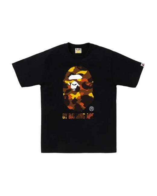 A Bathing Ape Black Camouflage-Print T-Shirt for men