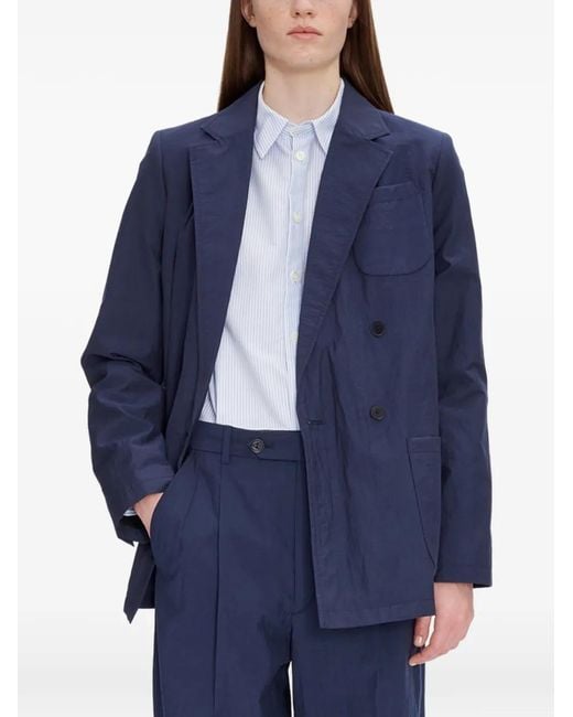 A.P.C. Blue Veste Croisée À Effet Froissé