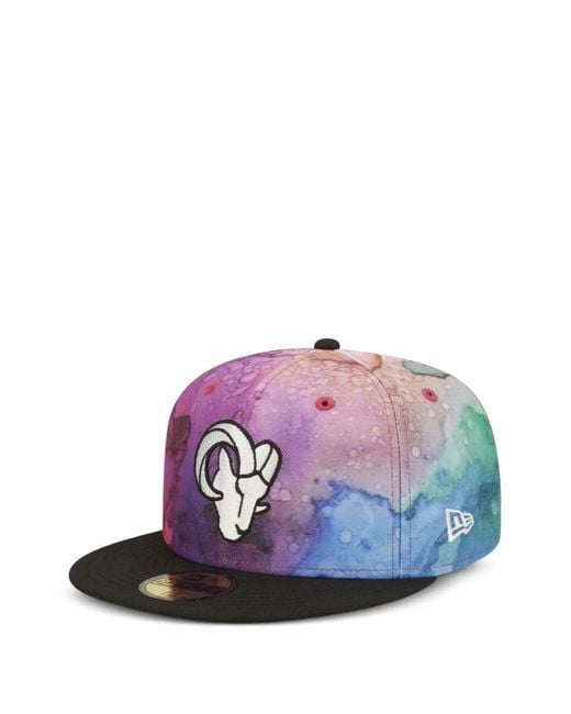 KTZ White 59Fifty Watercolor-Effect Cap for men