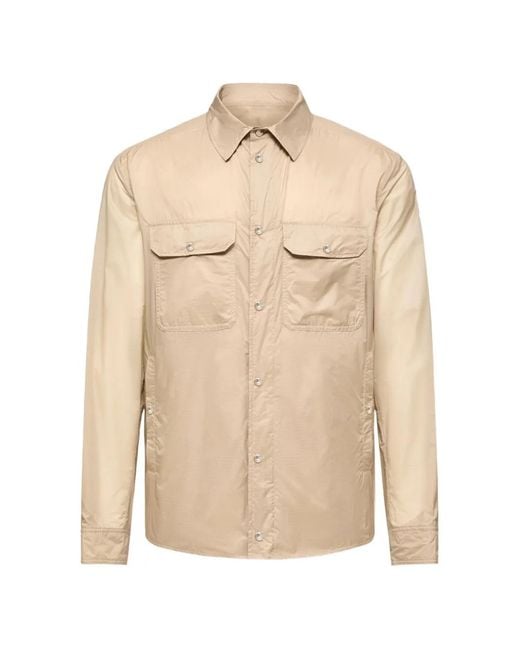 Moncler Natural Ripstop-Texture Button-Down Shirt for men