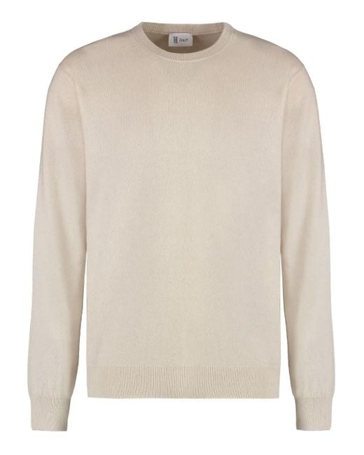 THE (Alphabet) White Cashmere-Wool Jumper for men