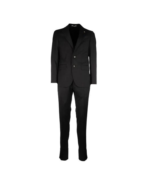Corneliani Black Single-Breasted Suit for men
