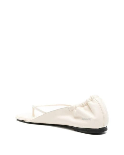 Jacquemus White Sandales The Flat