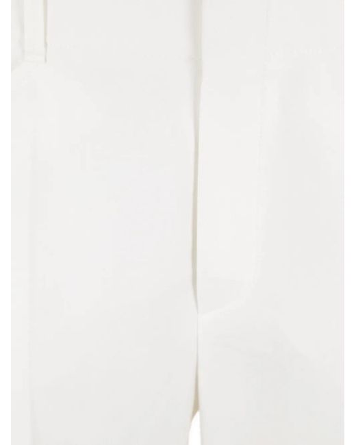 Chloé White Straight Leg Tailored Trousers