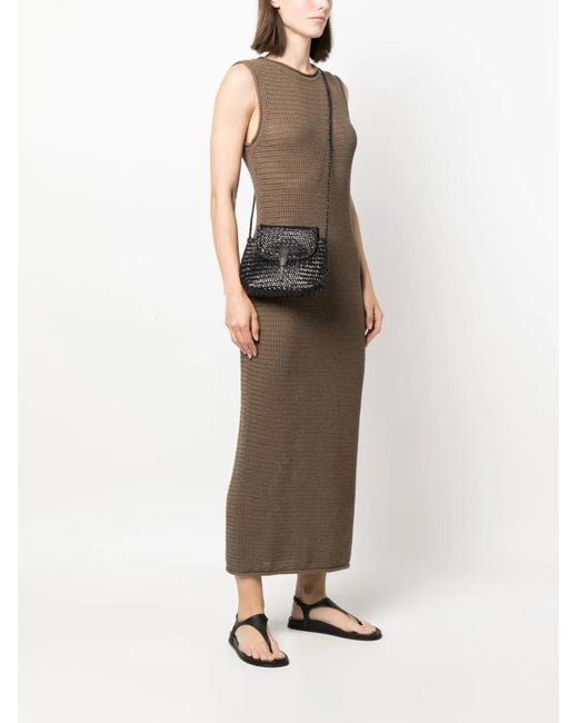 Dragon Diffusion Black Mini City Woven Crossbody Bag