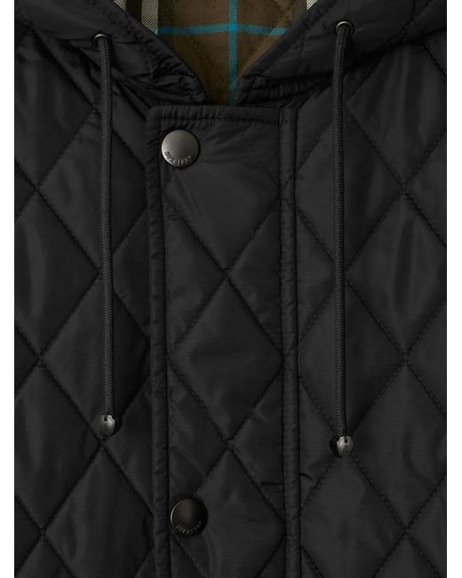 Burberry Black Devon Quilted Parka
