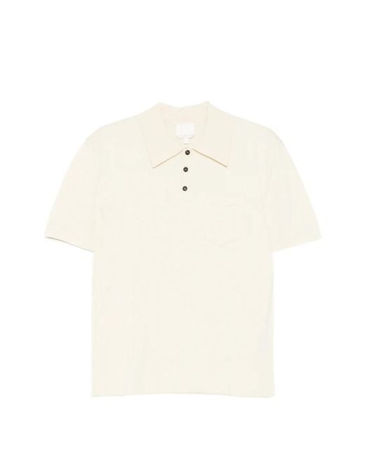 A.P.C. White Chest-Pocket Polo Shirt for men