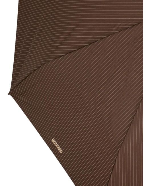 Moschino Brown Pinstripe Umbrella