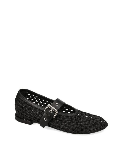 Premiata Black Interwoven Ballet Flats