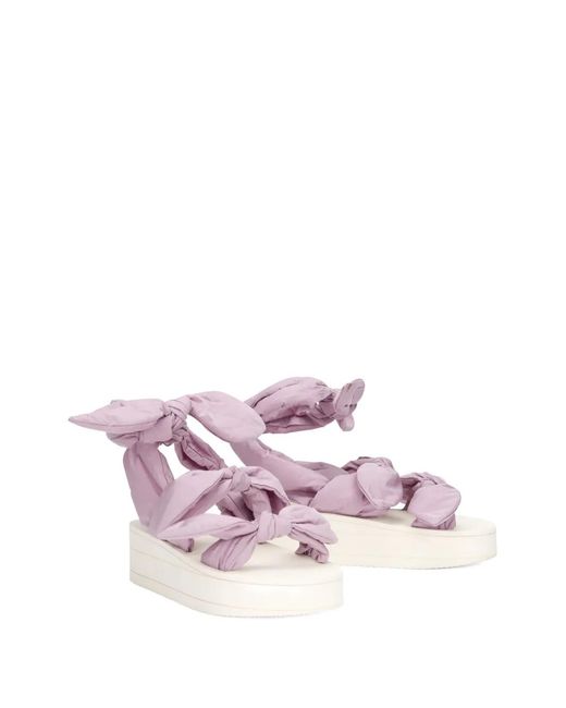 Red(v) Pink Bow Sandals