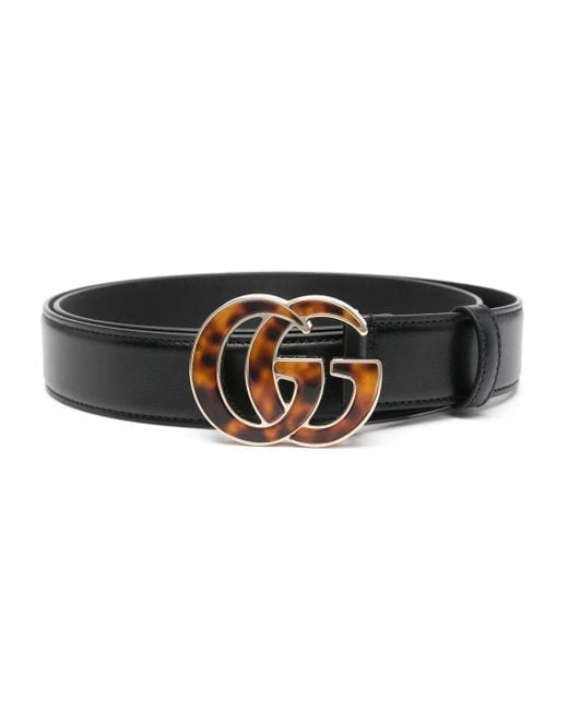 Gucci GGマーモント レザーベルト Black