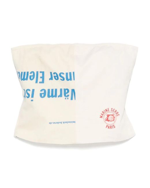 Top Regenerated Tote Bags di MARINE SERRE in Blue