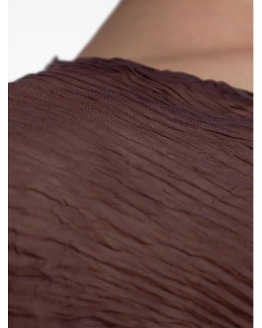 Issey Miyake Brown Chiffon Top