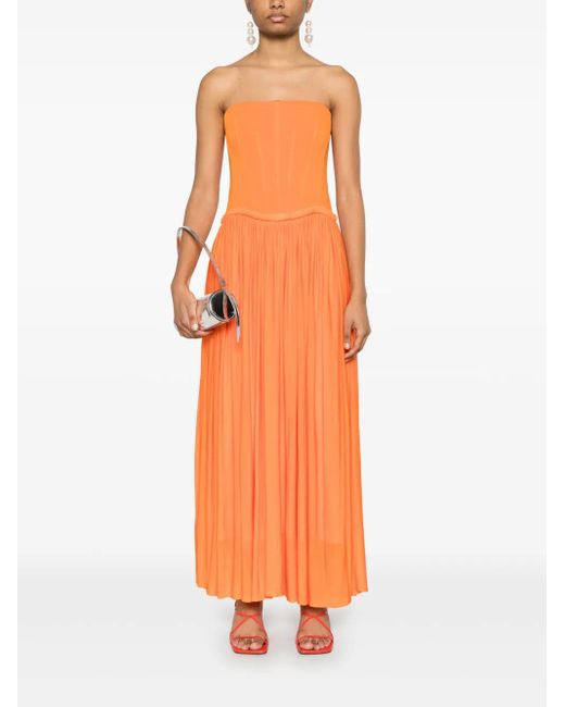 Jonathan Simkhai Orange Adalys Maxi Dress