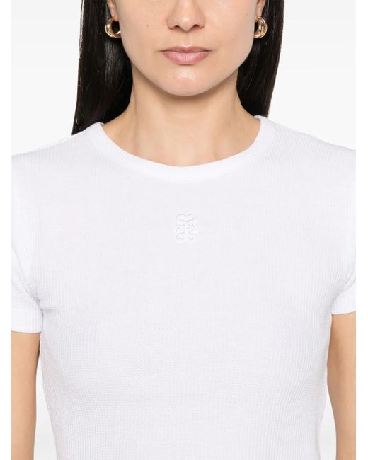 Sandro White Cropped T-Shirt