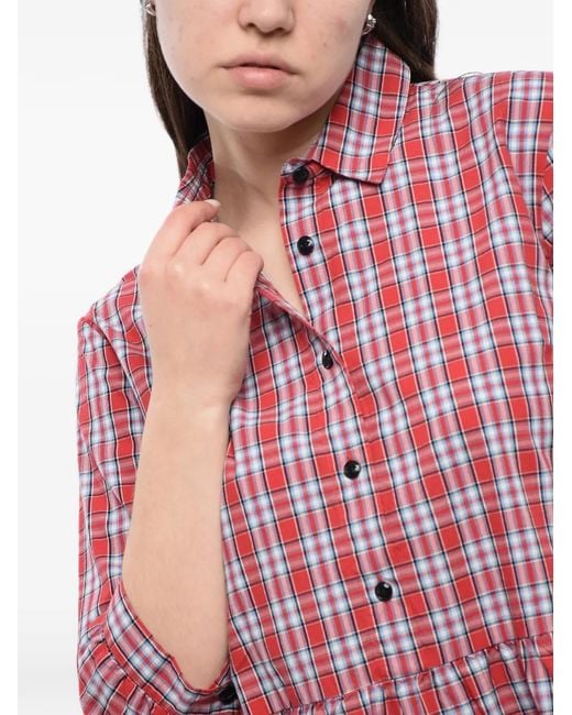 Woolrich Pink Checked Mini Dress
