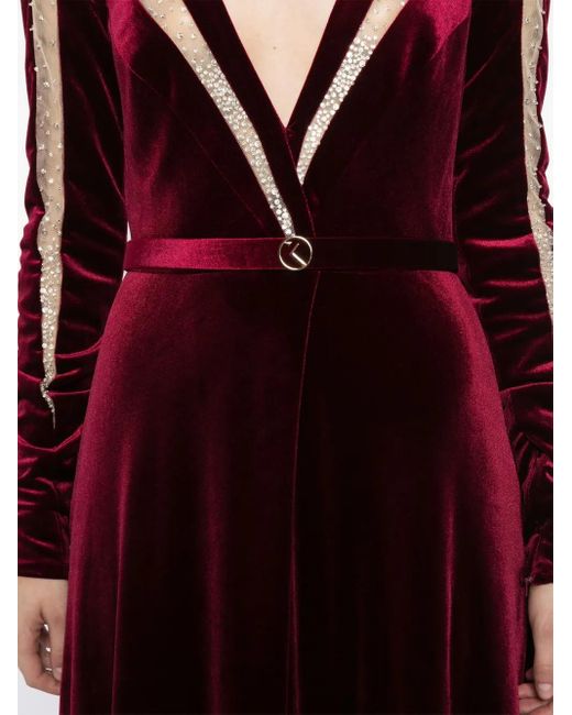 Saiid Kobeisy Red Velvet Long Dress