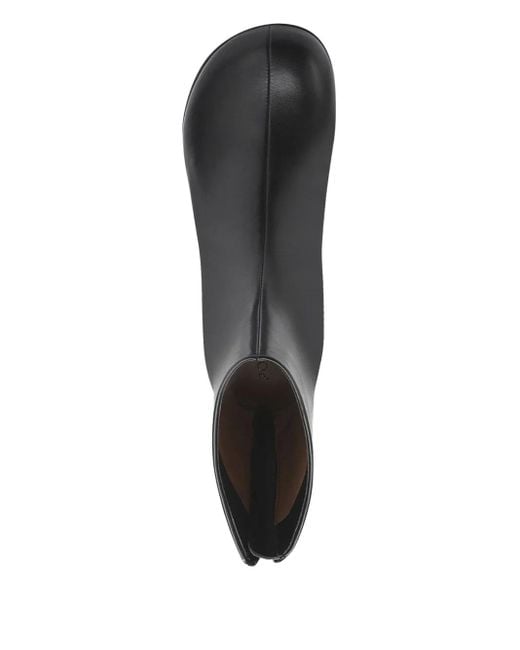 POTAMY Black Leather Ankle Boots