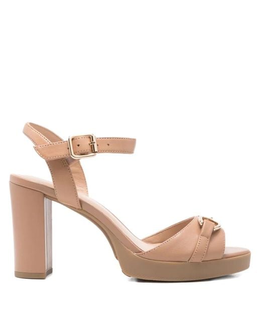 Geox Pink 85Mm Walk Pleasure Buckle-Detail Block-Heel Sandals
