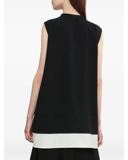 Enfold Black Ärmelloses Hemd