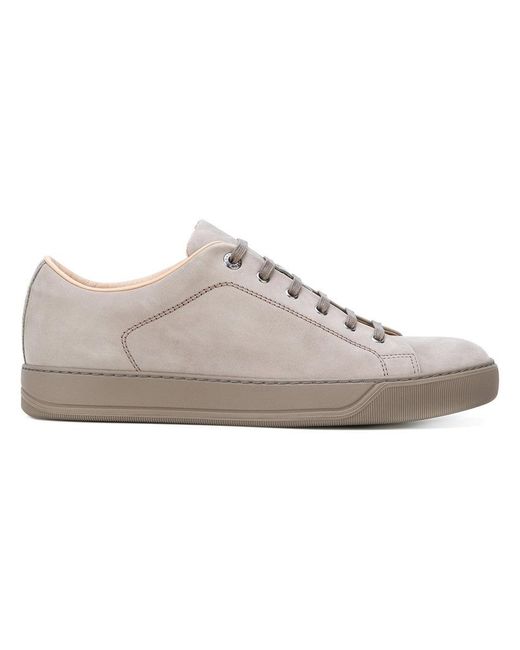 Lanvin Classic Lace-up Sneakers in Gray for Men | Lyst